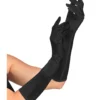 Satin Handschuhe Schwarz