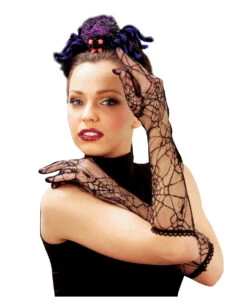 Schwarze Spitzen Spinnweben Handschuhe -Schattenfest Verkäufe schwarze spinnweben handschuhe ellbogenlang 15790 02