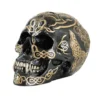 Schwarzer Celtic Totenkopf Mit Goldenen Tribals 20cm