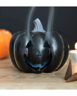 Schwarzer Halloween Kürbis Räucherkegelhalter 11cm 7 Schwarzer Halloween Kürbis Räucherkegelhalter 11cm -Schattenfest Verkäufe schwarzer halloween kuerbis raeucherstaebchenhalter black halloween pumpkin incense cone holder gothic deko 54279 04
