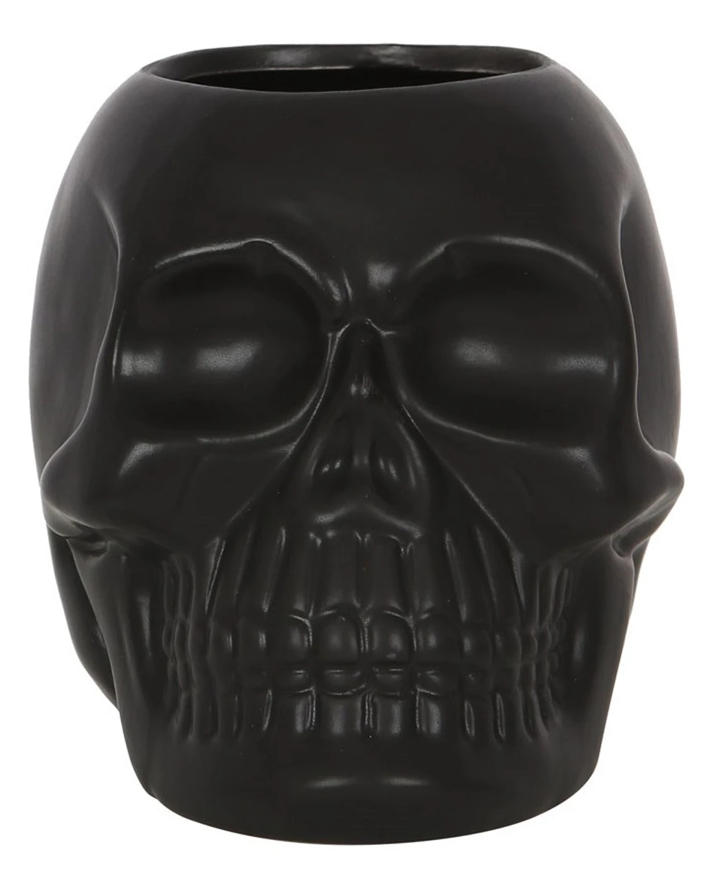 Schwarzer Totenkopf Zahnbürstenhalter Aus Keramik 2 Schwarzer Totenkopf Zahnbürstenhalter Aus Keramik – Bild 2