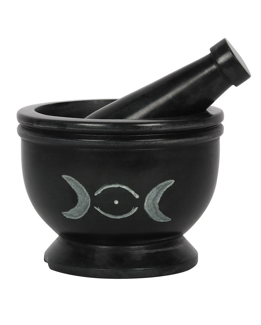 Schwarzer Triple Moon Mörser & Stößel 1 Schwarzer Triple Moon Mörser & Stößel