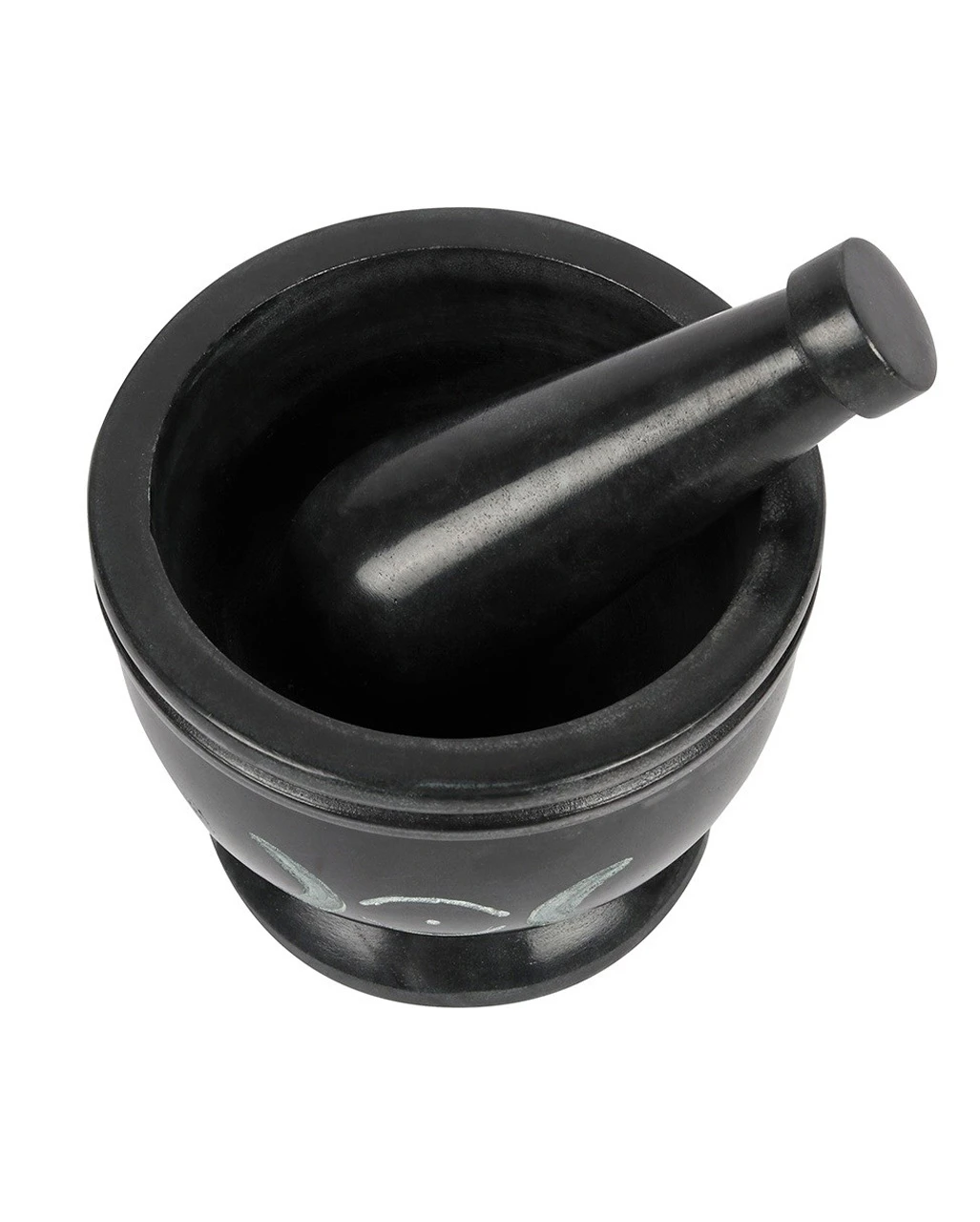 Schwarzer Triple Moon Mörser & Stößel 3 Schwarzer Triple Moon Mörser & Stößel – Bild 3