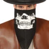 Schwarzes Gesichtstuch Mit Totenkopf Print