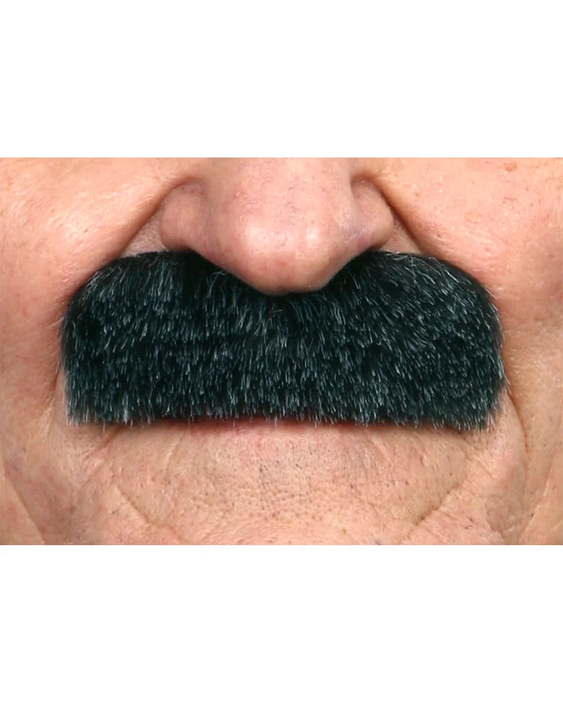 Selbstklebender Oberlippenbart Schwarz-grau Meliert 1 Selbstklebender Oberlippenbart Schwarz-grau Meliert