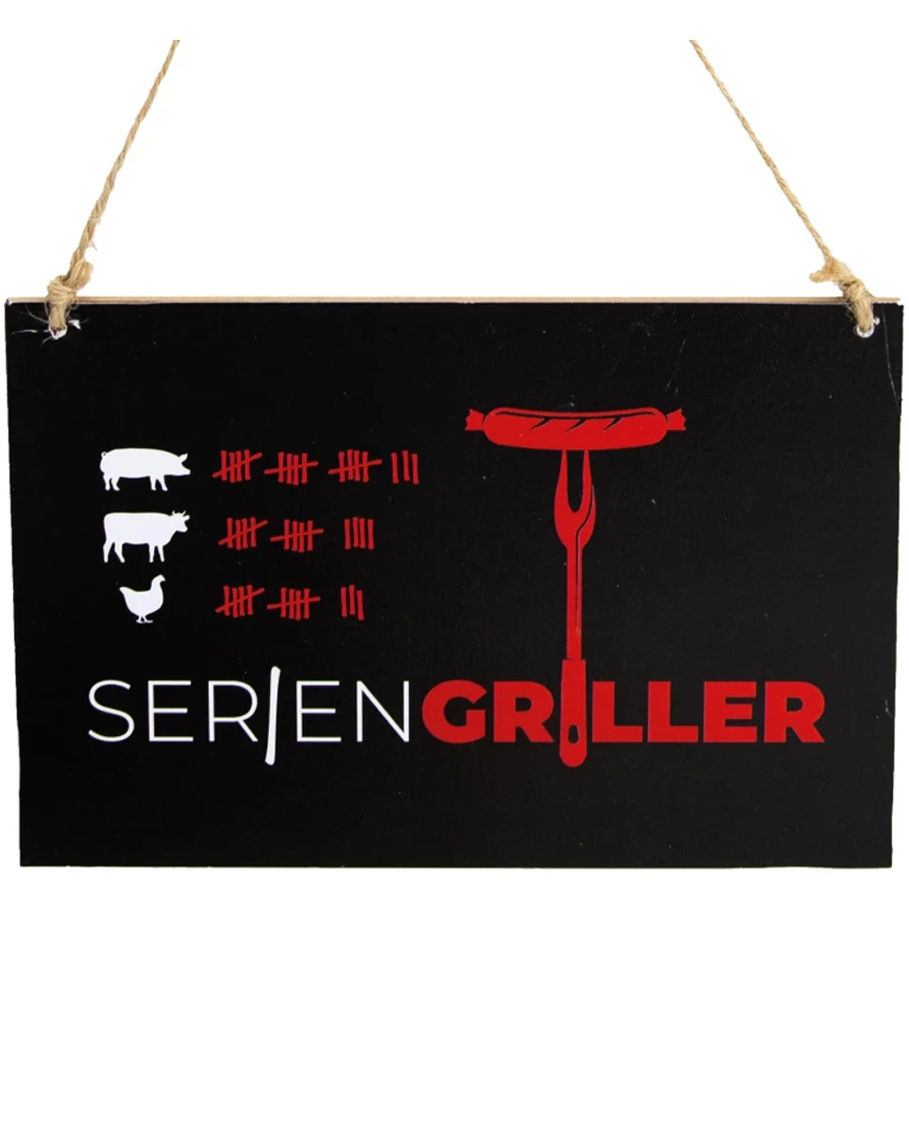 BBQ Schild "Seriengriller" 18cm 1 BBQ Schild "Seriengriller" 18cm
