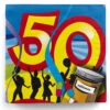 Servietten Swirls 50. Geburtstag