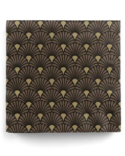 Servietten Art Deco Schwarz Gold 20 St.