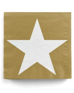Servietten Stern Gold-weiß 20 St.