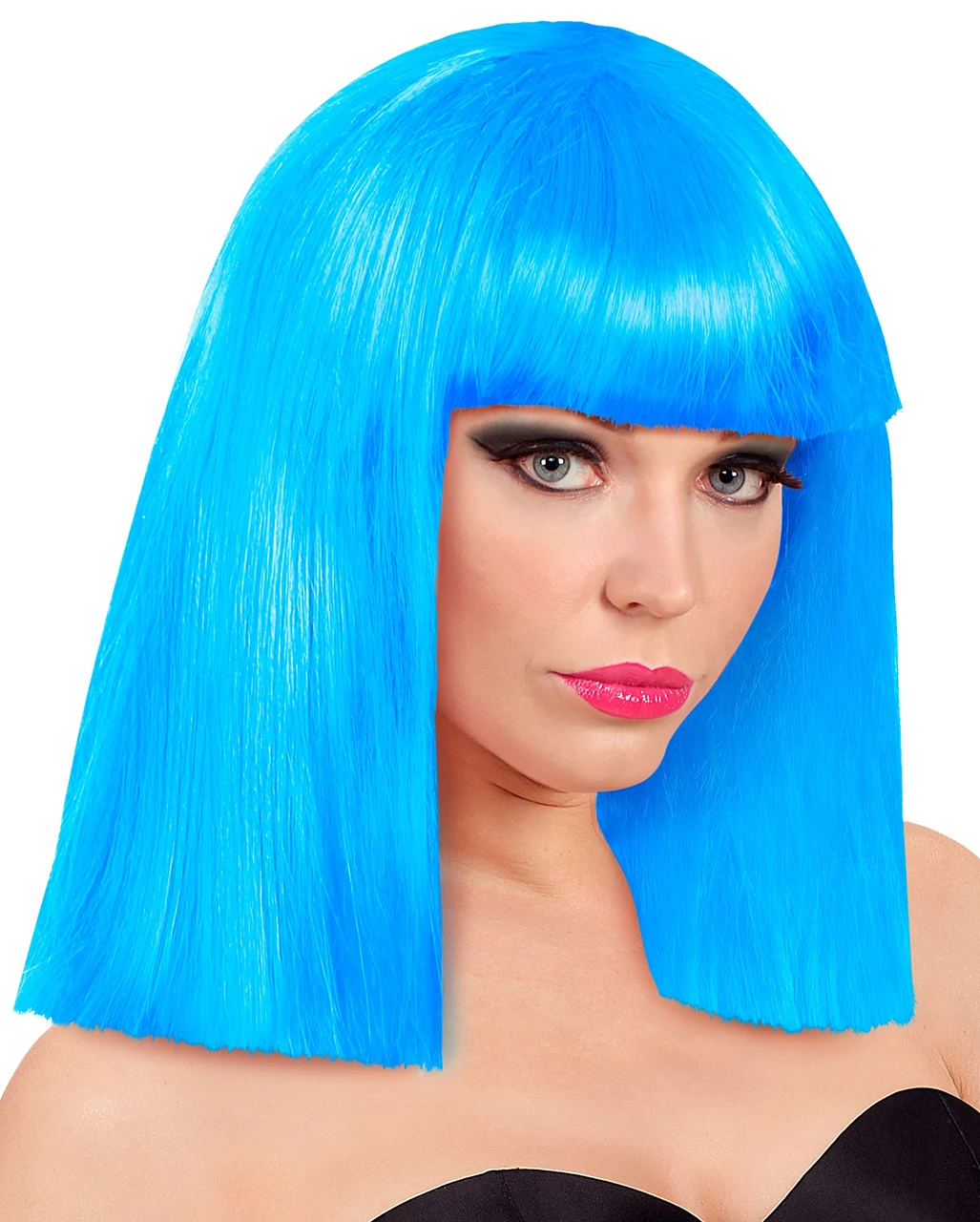 Showgirl Perücke Roxy Blau 1 Showgirl Perücke Roxy Blau