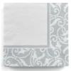 Silber Ornament Servietten 16 St.