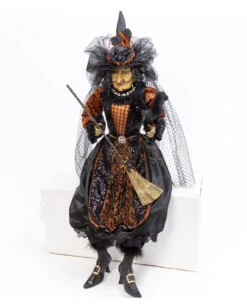 Sitzende Halloween Hexe 122cm