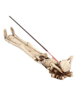 Skelett "Take It Easy" Räucherstäbchenhalter 27cm -Schattenfest Verkäufe skelett take it easy raeucherstaebchenhalter skeleton insence holder gothic deko gothic wohnaccessoire 51017 04