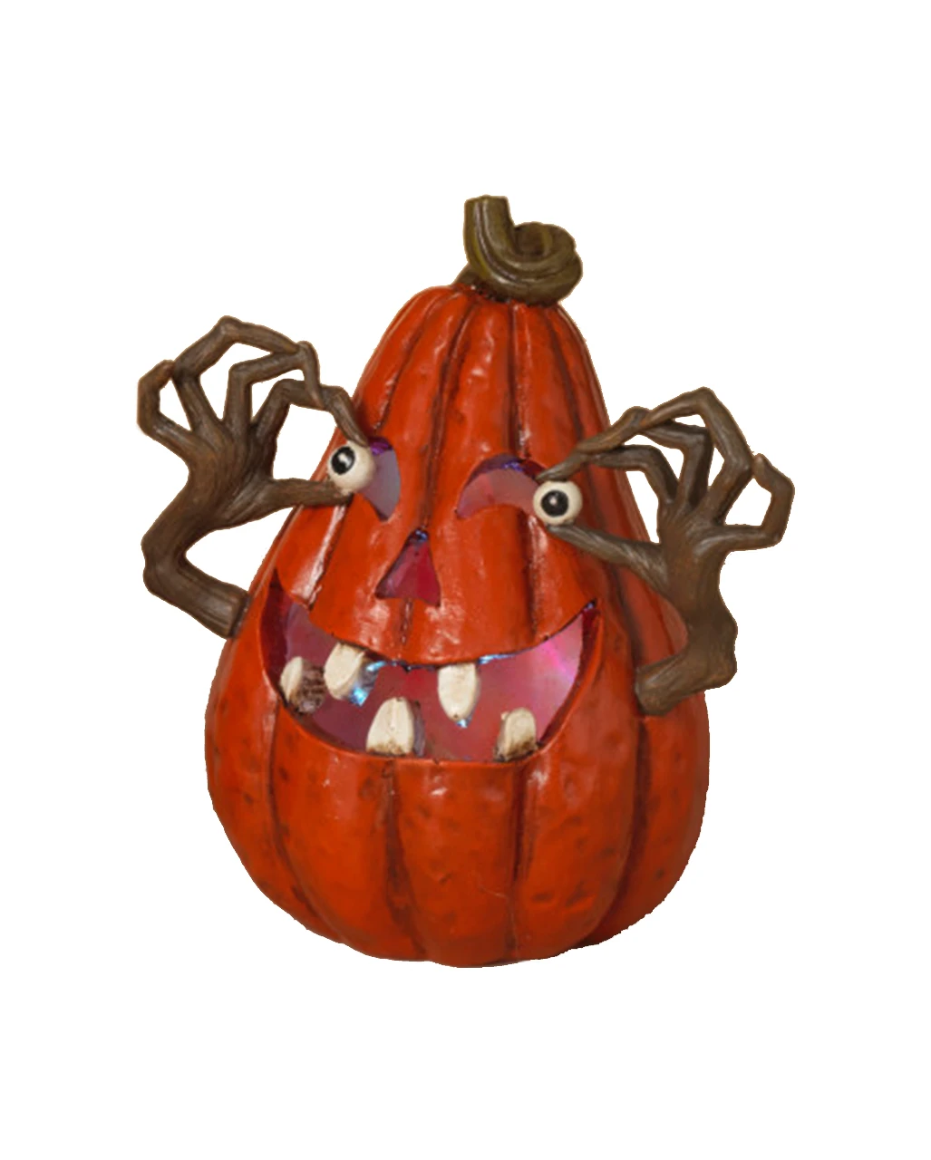 Spooky Halloween Kürbis Mit Augen & LED 1 Spooky Halloween Kürbis Mit Augen & LED