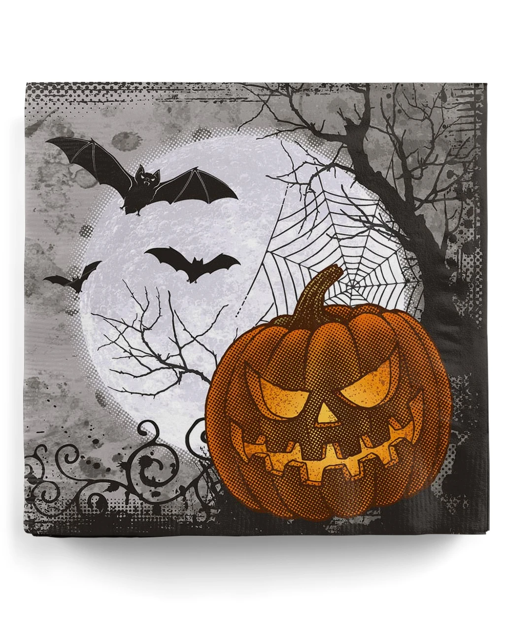 Spooky Halloween Servietten Kürbis & Fledermäuse 20 St. 1 Spooky Halloween Servietten Kürbis & Fledermäuse 20 St.