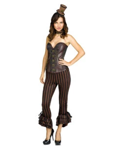 Piratin Kostümhose Schwarz-braun