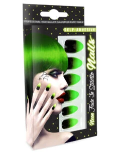 Stileto Fingernägel Schwarz / Neongrün 12 St. 5 Stileto Fingernägel Schwarz / Neongrün 12 St. -Schattenfest Verkäufe stileto fingernaegel schwarz neongruen hexen fingernaegel stileto fingernails black neon green kostuemzubehoer 36692 03 2