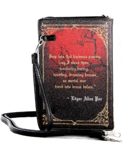 The Raven Vintage Buch Handtasche -Schattenfest Verkäufe the raven vintage buch clutch halloween kostuem zubehoer gothic accessoires handtasche 54519 4