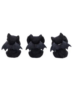Three Wise Vampuss Vampir Kätzchen 9cm 3er Set -Schattenfest Verkäufe three wise vampuss vampir kaetzchen drei weise vampir kaetzchen halloween tischdeko gothic homeware 54582 03