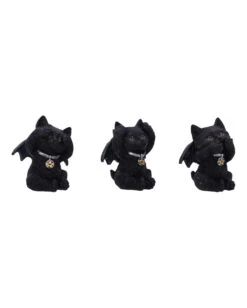Three Wise Vampuss Vampir Kätzchen 9cm 3er Set -Schattenfest Verkäufe three wise vampuss vampir kaetzchen drei weise vampir kaetzchen halloween tischdeko gothic homeware 54582 04