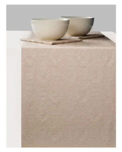 Tischläufer Elegance Ornament Taupe 6m
