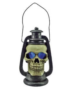 Totenkopf Laterne Mit LED Licht 15cm -Schattenfest Verkäufe totenkopf laterne totenschaedel lampion halloween lampe horror licht halloween dekoration horror artikel skull lantern 18233 03