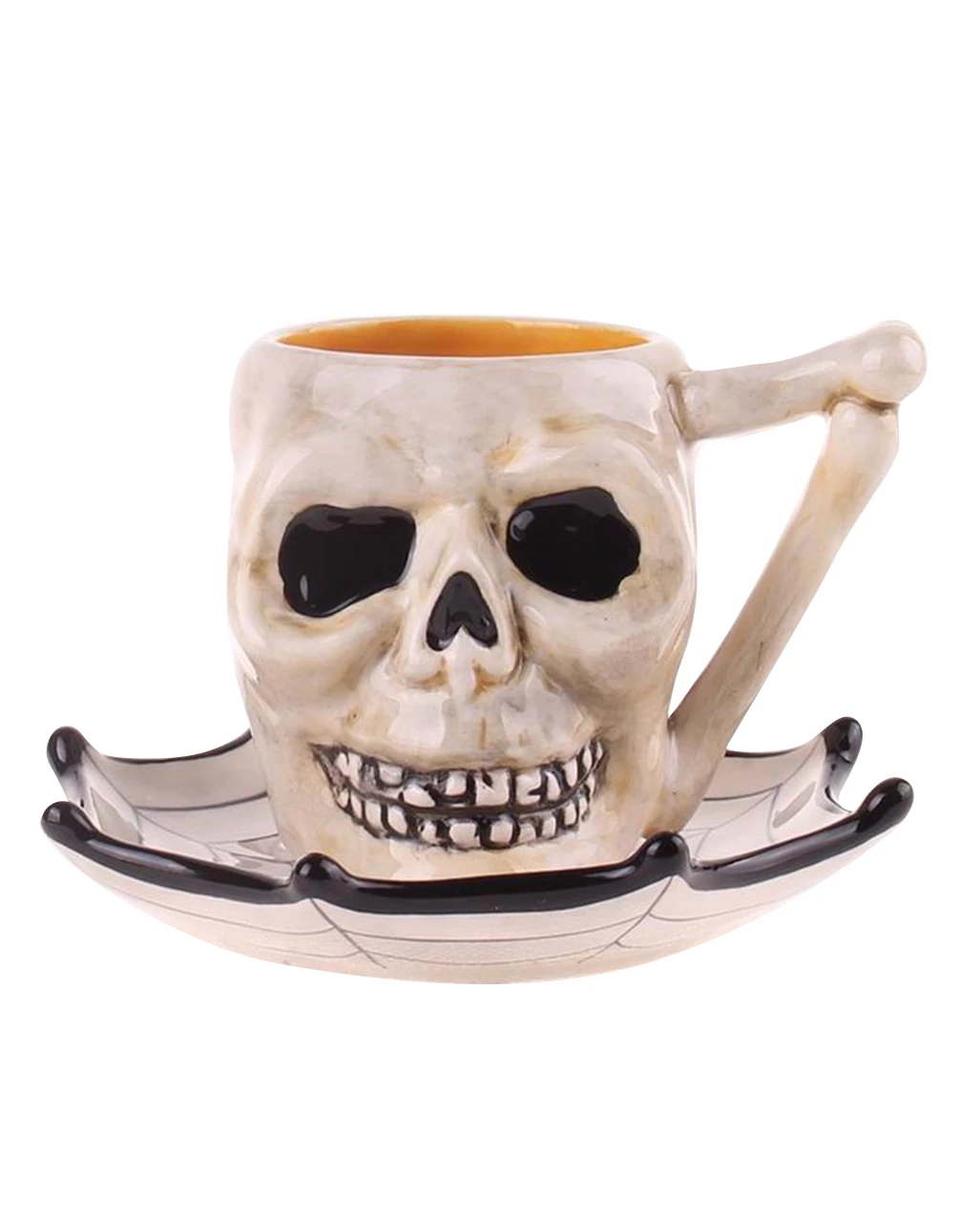 Totenkopf Tasse & Unterteller 1 Totenkopf Tasse & Unterteller