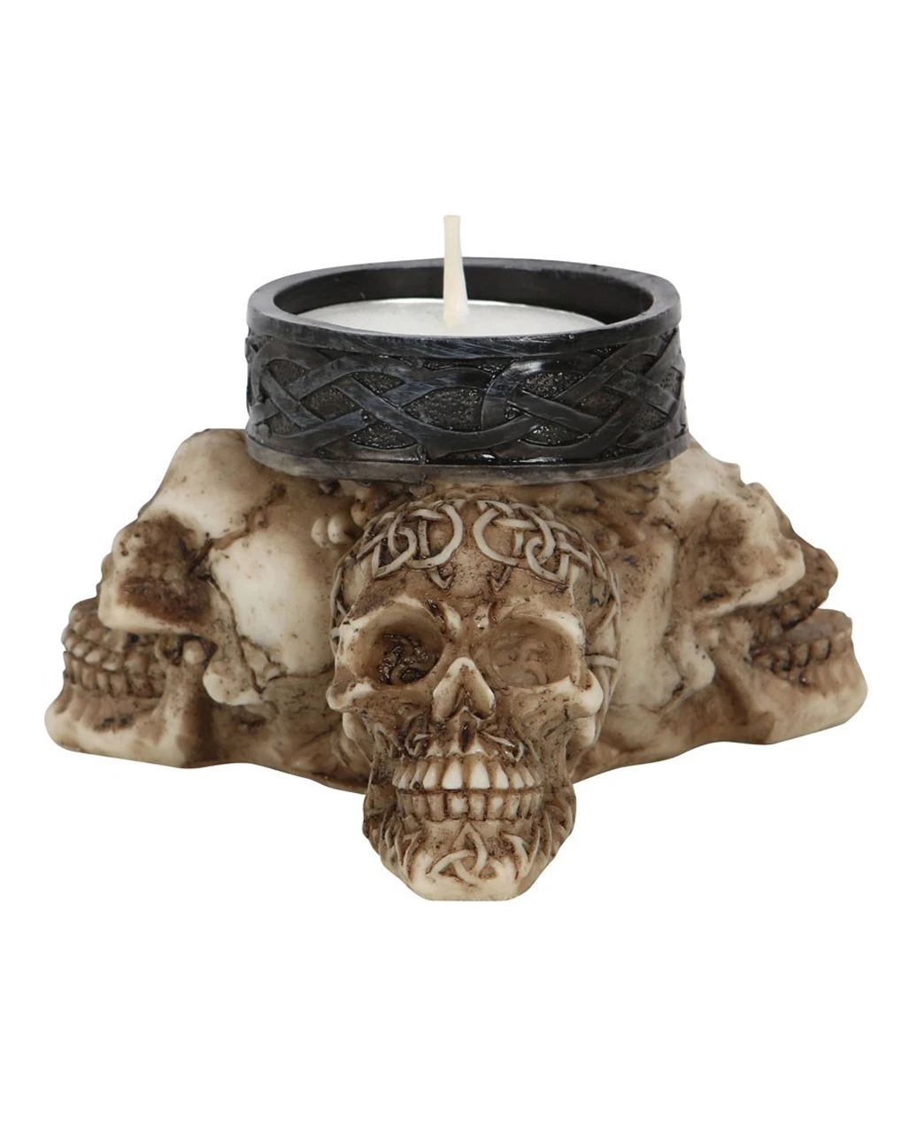 Totenkopf Teelichthalter 2 Totenkopf Teelichthalter – Bild 2