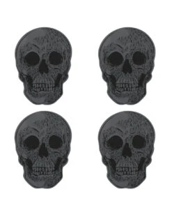 Totenkopf Untersetzer Set 4 St. -Schattenfest Verkäufe totenkopf untersetzer totenschaedel untersetzer skull coasters halloween tischdeko 50706 03