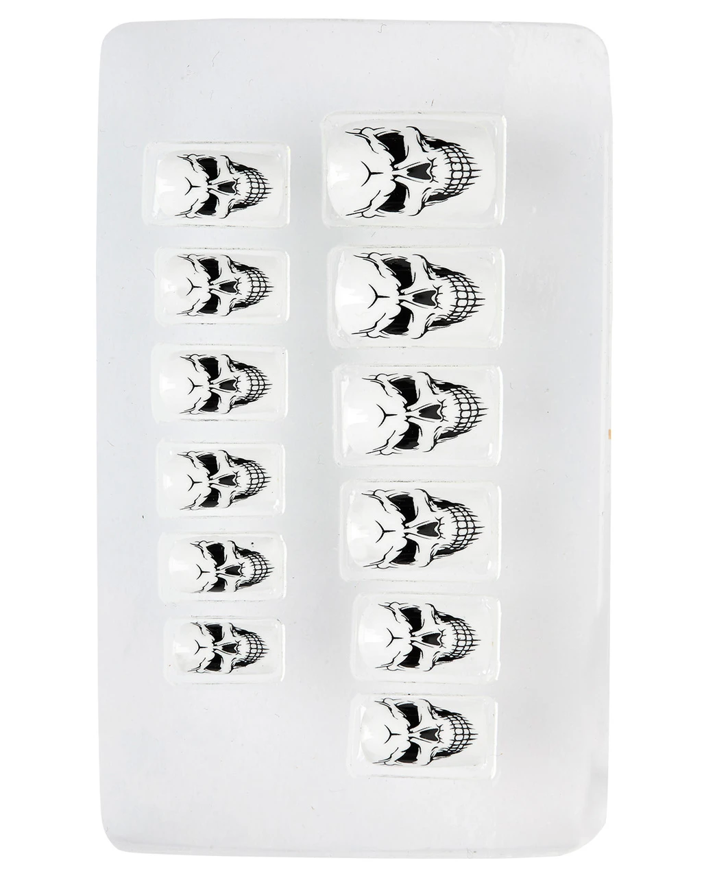 Totenkopf Fingernägel 12 St. 2 Totenkopf Fingernägel 12 St. – Bild 2