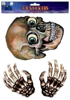 Totenschädel & Skelett Hände Fensterfolie