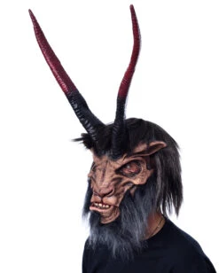 Gehörnte Krampus Maske Mit Kunstfell -Schattenfest Verkäufe underworld overlord maske biest mit riesen hoernern latexmaske fuer halloween und fasching zagone overlord mask 28300 3
