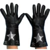 Cowboy Handschuhe Schwarz-silber