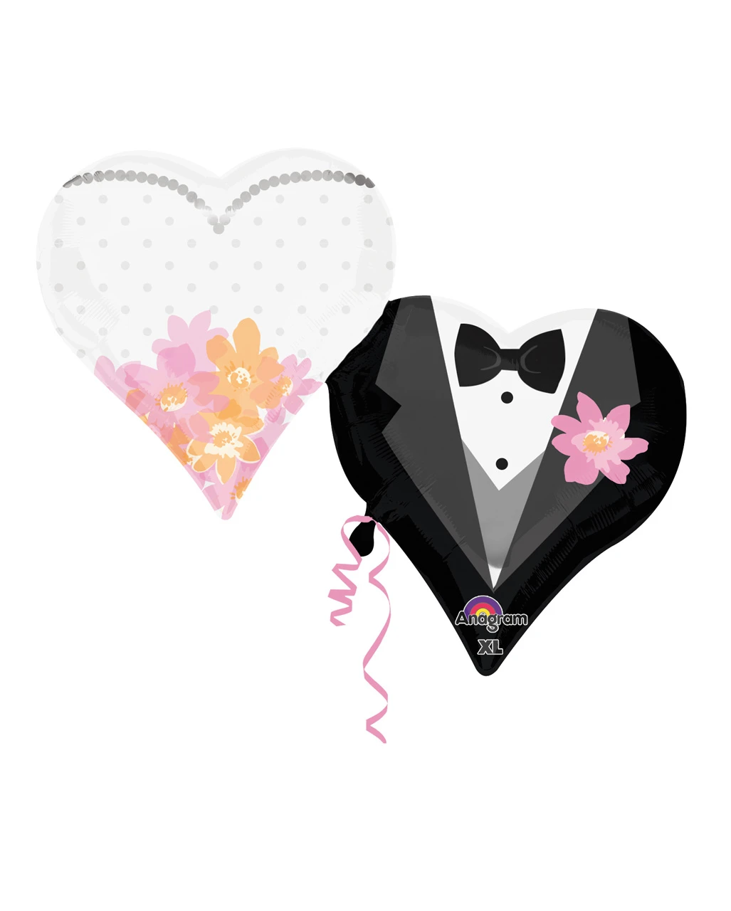 Verliebtes Brautpaar Herzballon 1 Verliebtes Brautpaar Herzballon