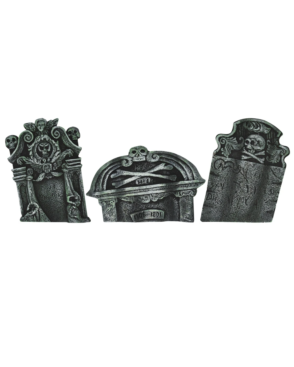 Verwittertes Grabstein Set 3-tlg. 1 Verwittertes Grabstein Set 3-tlg.