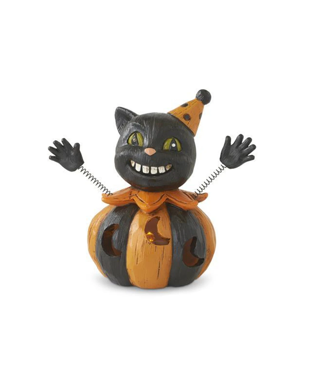 Vintage Halloween Pumpkin Katze LED Figur 10cm 1 Vintage Halloween Pumpkin Katze LED Figur 10cm