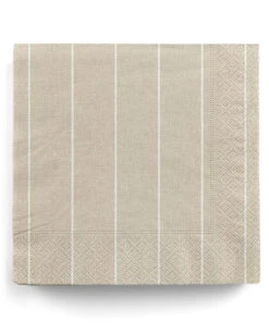 Nadelstreifen Servietten Beige 20 Stück