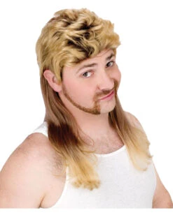 Vokuhila Herren Perücke Blond