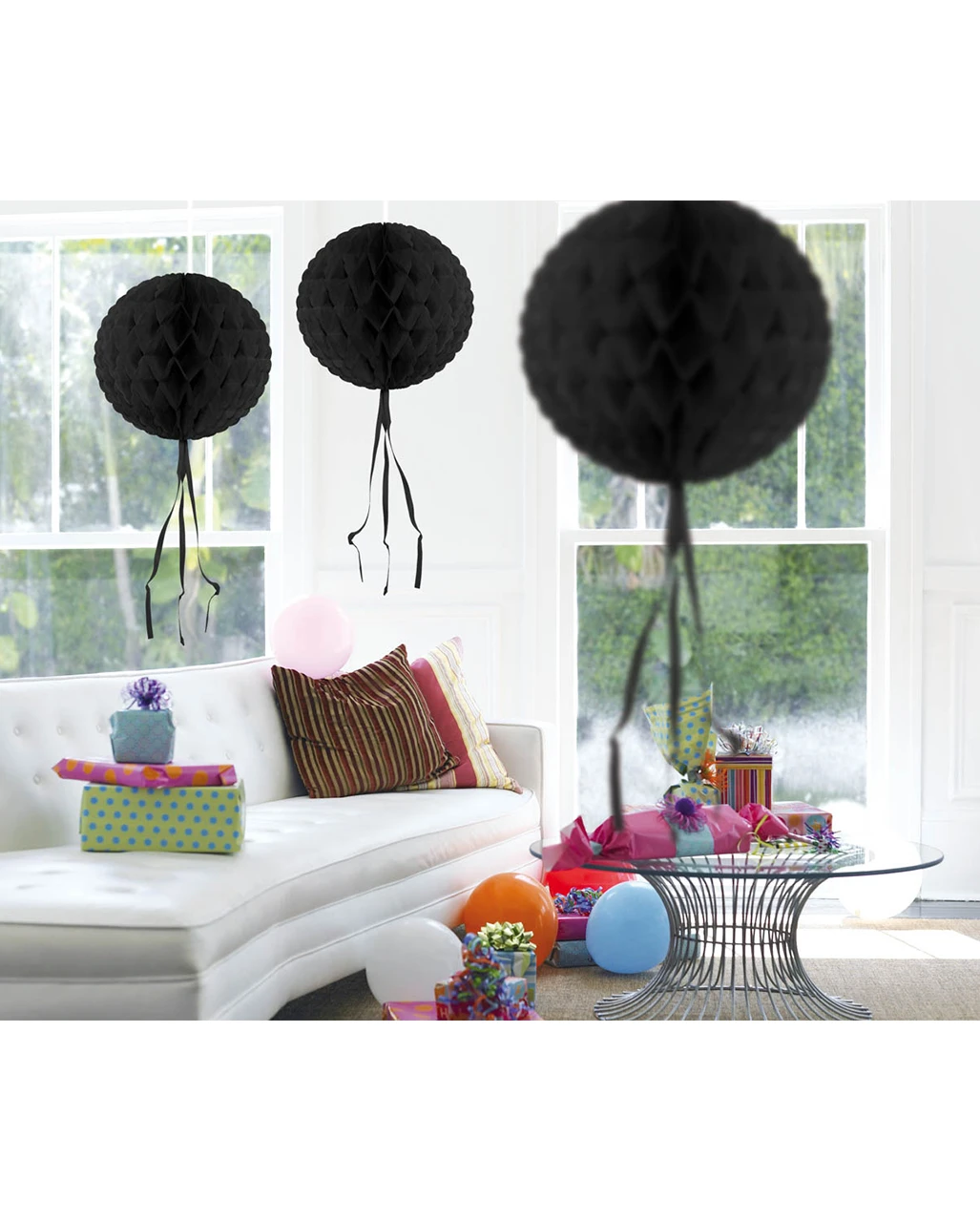 Wabenball Schwarz 30cm 1 Wabenball Schwarz 30cm