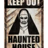 Warnschild Nonne Keep Out Haunted House 24x36 Cm