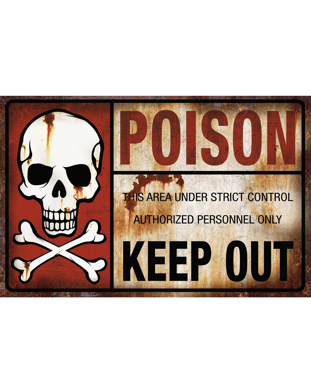 Warnschild Poison Keep Out 1 Warnschild Poison Keep Out