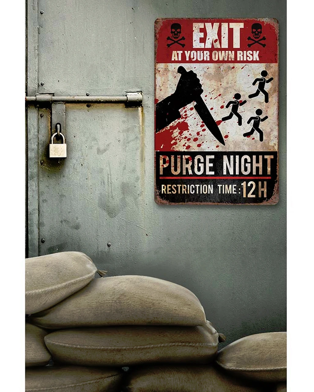 Warnschild Purge Night 24x36 Cm 2 Warnschild Purge Night 24x36 Cm – Bild 2