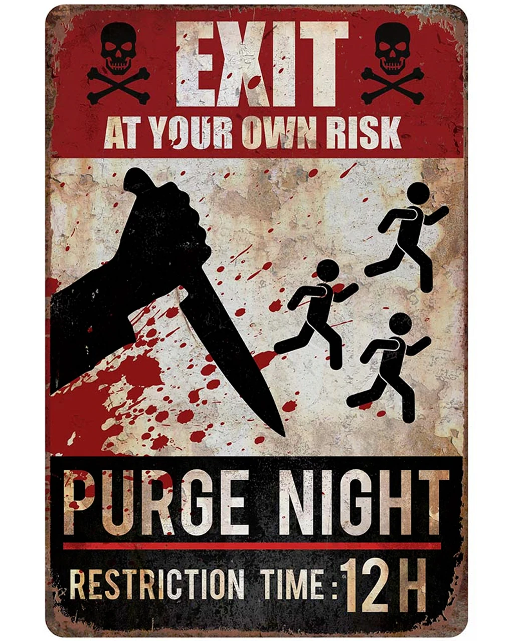 Warnschild Purge Night 24x36 Cm 1 Warnschild Purge Night 24x36 Cm