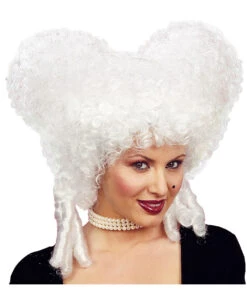 Weiße Barock Perücke Mit Stöpsellocken