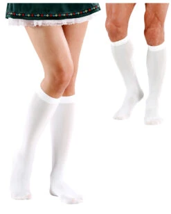 Weiße Kniestrümpfe Unisex Kostümzubehör