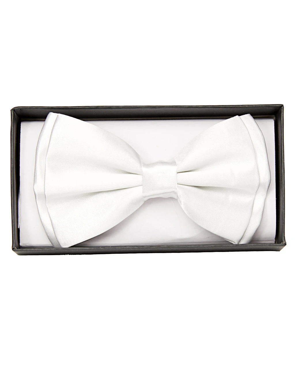 Weiße Satin Fliege Deluxe 1 Weiße Satin Fliege Deluxe