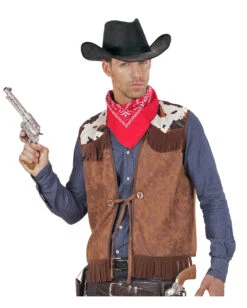Cowboy Weste Wildleder-Look -Schattenfest Verkäufe western weste wildleder look mit fransen cowboy vest suede look cowboy kostuem 38517 03