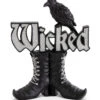 Wicked Hexenstiefel Mit Rabe Glitter Deko 24cm
