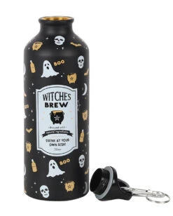 Witches Brew Metall Wasserflasche -Schattenfest Verkäufe witches brew metall wasserflasche witches brew metal water bottle halloween homeware 51697 03